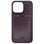 Купить Чехол HDD Luxury Card Slot Case для Apple iPhone 14 pro (фиолетовый, кожаный)