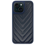 Купить Чехол HDD Stylish Case для Apple iPhone 15 (темно-синий, кожаный)