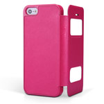 Чехол Nillkin Sparkle Leather Case для Apple iPhone 5/5S (розовый, кожаный)