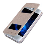 Чехол Nillkin Sparkle Leather Case для Apple iPhone 5/5S (золотистый, кожаный)