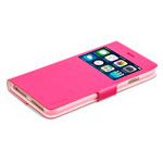 Чехол RGBMIX X-Fitted Bi-Color для Apple iPhone 6/6S (розовый/белый, кожаный)