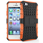 Чехол Yotrix Shockproof case для Apple iPhone SE (оранжевый, пластиковый)