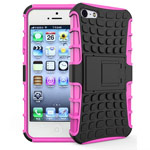 Чехол Yotrix Shockproof case для Apple iPhone SE (розовый, пластиковый)