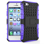 Чехол Yotrix Shockproof case для Apple iPhone SE (фиолетовый, пластиковый)