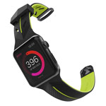 Ремешок для часов X-Doria Action Band для Apple Watch (42 мм, черный/зеленый, силиконовый)