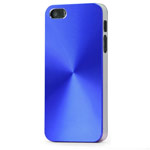 Чехол Yotrix MetalCase Round для Apple iPhone 5/5S (синий, алюминиевый)