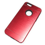 Чехол Yotrix MetalCase Silicone для Apple iPhone 6 (красный, алюминиевый)