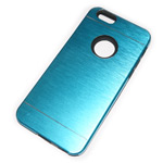 Чехол Yotrix MetalCase Silicone для Apple iPhone 6 (голубой, алюминиевый)