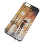 Чехол Yotrix Aquarelle для Apple iPhone 6 (Umbrella under rain, пластиковый)