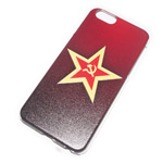 Чехол Yotrix Aquarelle для Apple iPhone 6 (Soviet star, пластиковый)