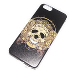Чехол Yotrix Aquarelle для Apple iPhone 6 (Skull golden, пластиковый)